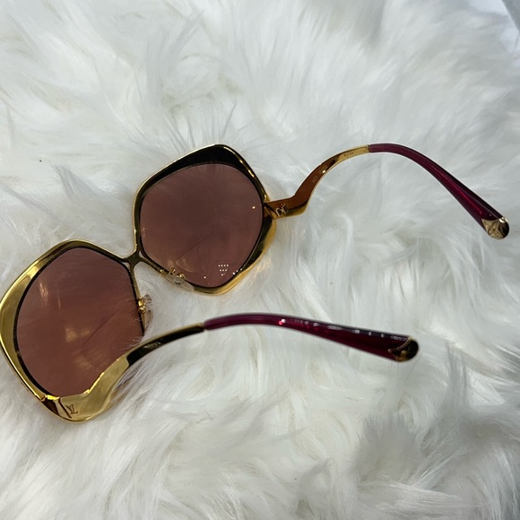 👓💛❤️LOUIS VUITTON VINTAGE SUZY EMBELLISHED OVERSIZED SUNGLASSES Z0400U M1120 - Picture 17 of 17